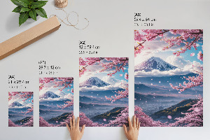 Decorative poster with an Asian landscape motif