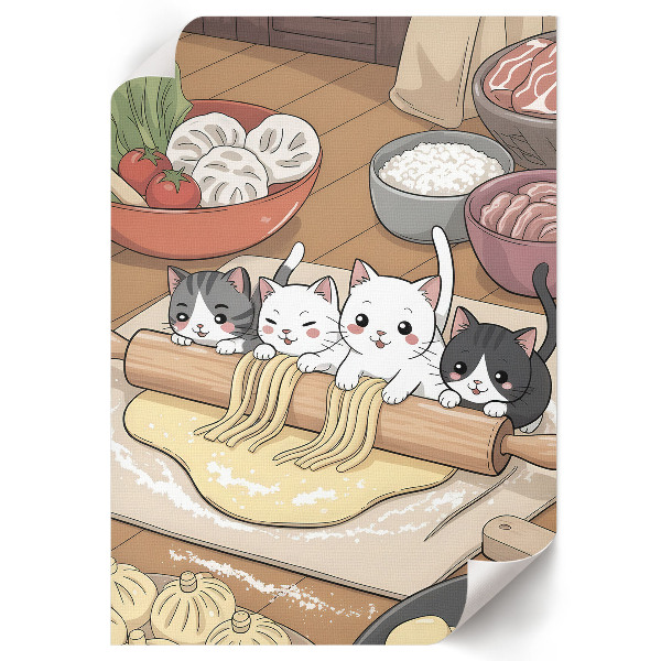 Poster Cats in the kitchen