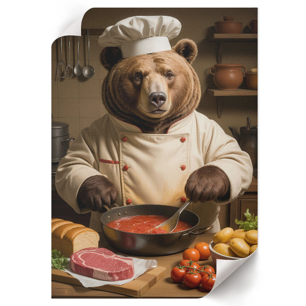 Wall print Bear Cook