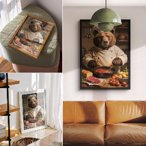 Wall print Bear Cook