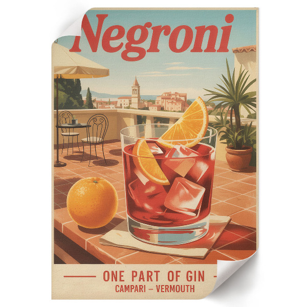 Decorative poster Negroni drink