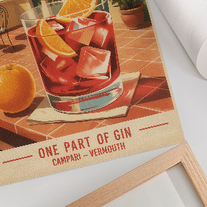 Decorative poster Negroni drink