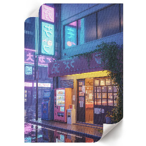 Wall print with a city landscape