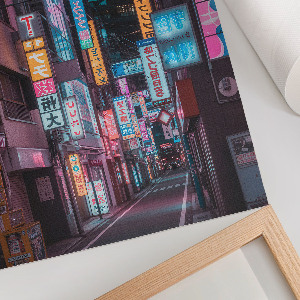 Decorative poster Neon city