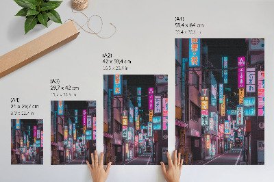 Decorative poster Neon city
