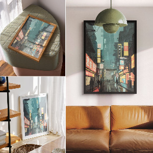 Poster Urban neon signs