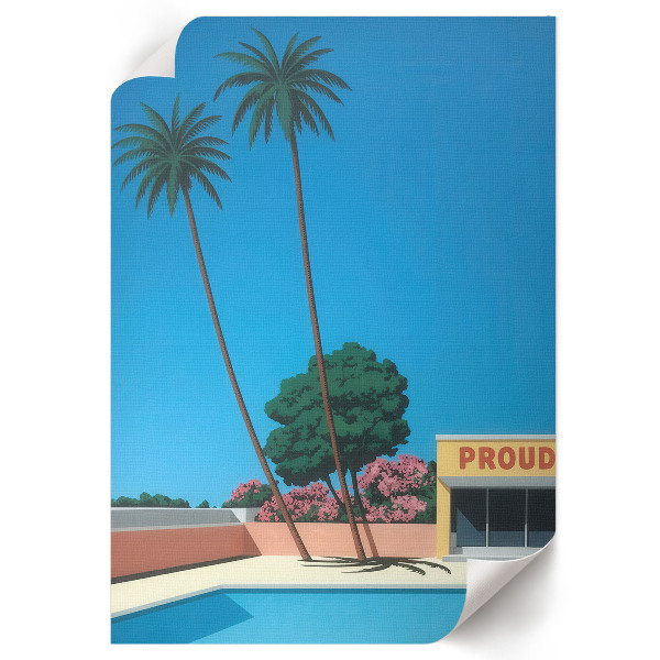 Wall print Holiday by the pool