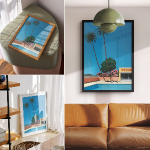 Wall print Holiday by the pool