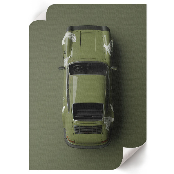 Art print Car in green
