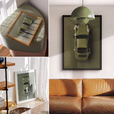 Art print Car in green