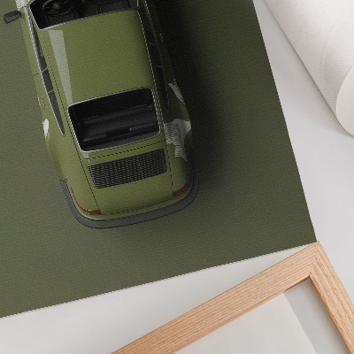 Art print Car in green