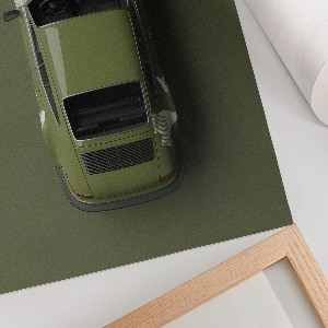 Art print Car in green