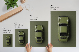 Art print Car in green