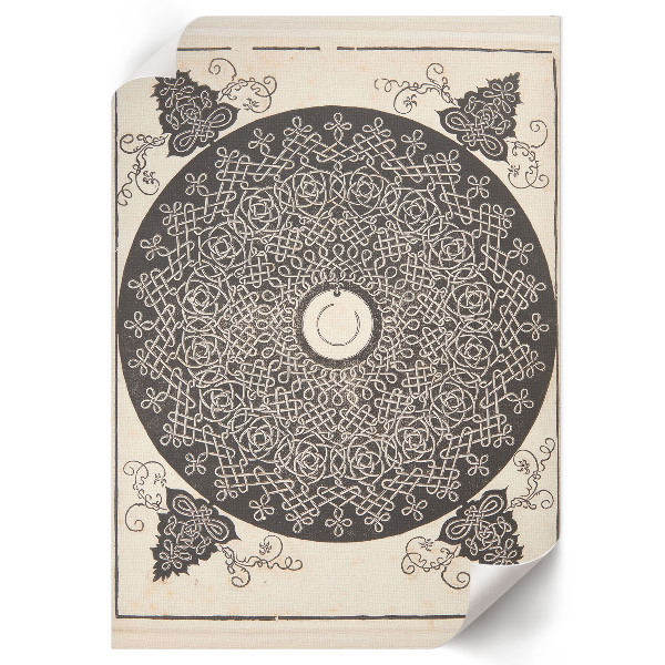 Decorative poster Knob with medallion