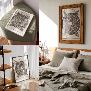 Decorative poster Knob with medallion