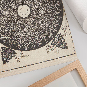 Decorative poster Knob with medallion