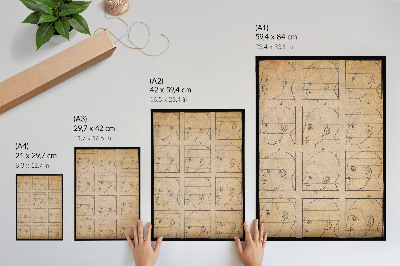 Decorative poster Twelve profiles