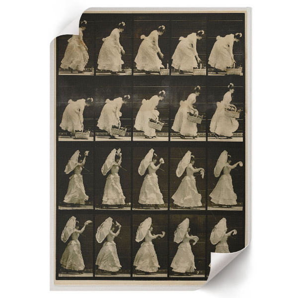 Wall art Woman with a basket