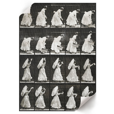 Wall print Woman with a basket