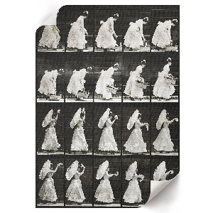 Wall print Woman with a basket