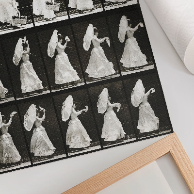 Wall print Woman with a basket