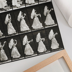 Wall print Woman with a basket