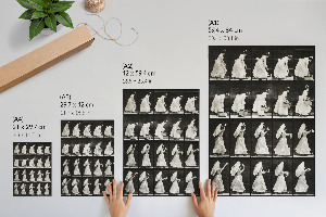 Wall print Woman with a basket