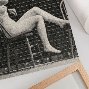 Art print Woman sitting naked