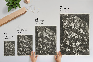 Decorative poster Bascule bridge