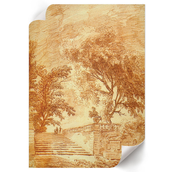 Wall print Landscape with stairs
