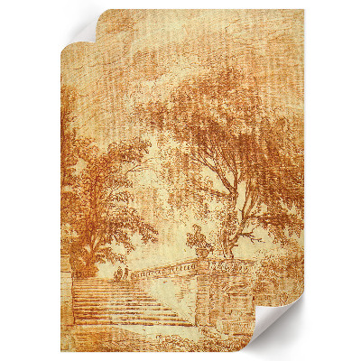 Wall print Landscape with stairs