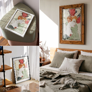 Decorative poster Bust of Miss Lender