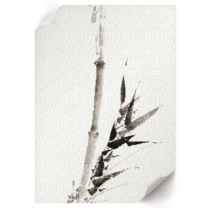 Wall print with a bamboo motif