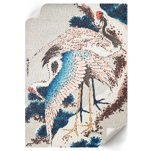 Art print Cranes in a tree