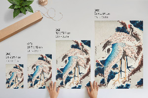 Art print Cranes in a tree
