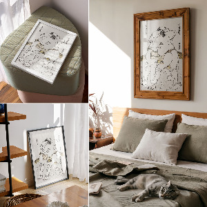 Wall print Sumo wrestlers