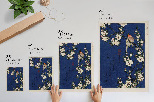 Wall print Robin on a branch