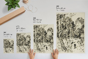 Wall print Forest landscape