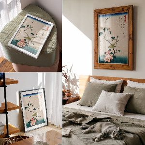 Decorative poster The Camellia and the Nightingale