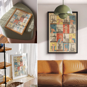 Poster Eight shadow figures