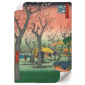 Wall art featuring a plum garden