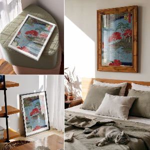 Wall print Autumn in the temple