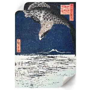 Decorative poster featuring a Japanese hawk
