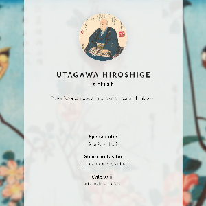 Decorative poster Japanese hawk