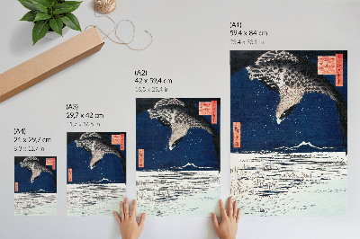 Decorative poster Japanese hawk