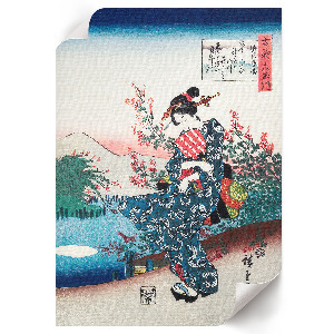 Wall art featuring a Japanese woman