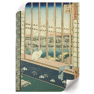 Poster depicting the Asakusa rice fields