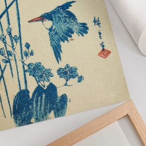 Wall art Kingfisher and plant