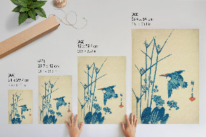 Wall art Kingfisher and plant