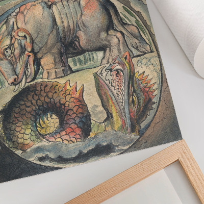 Decorative poster Behemoth and Leviathan